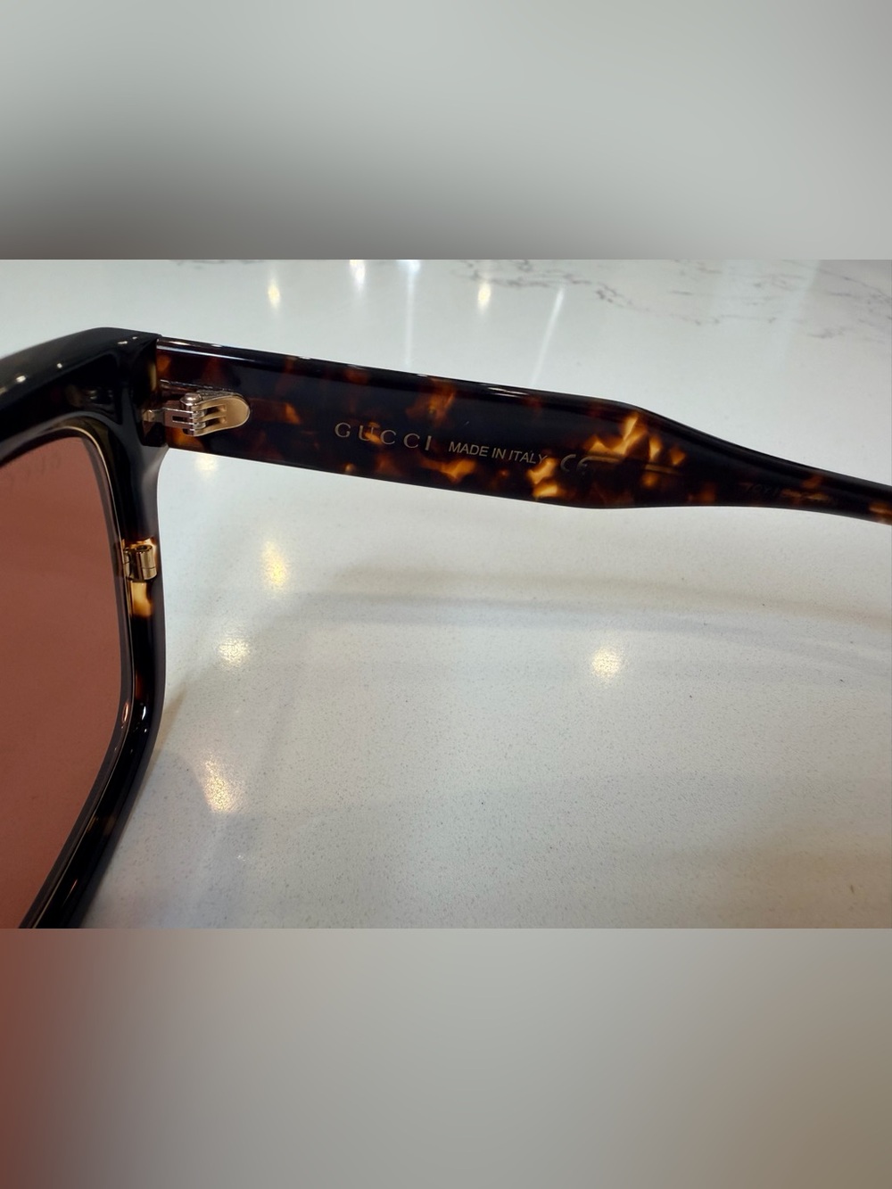 Gucci GG1151S Havana Brown Oversized Butterfly Sunglasses w/ Case - Picture 12 of 14